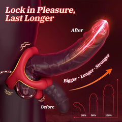 Dual-Motor Couples Vibrating Stamina Ring