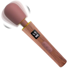 Wood-Textured Wand Massager - Powerful Performance Meets Natural Elegance