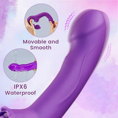 Paradise - 10 Modes of Tapping & Vibrating Stimulation, Strapless Design, Double-ended Remote Control Dildo