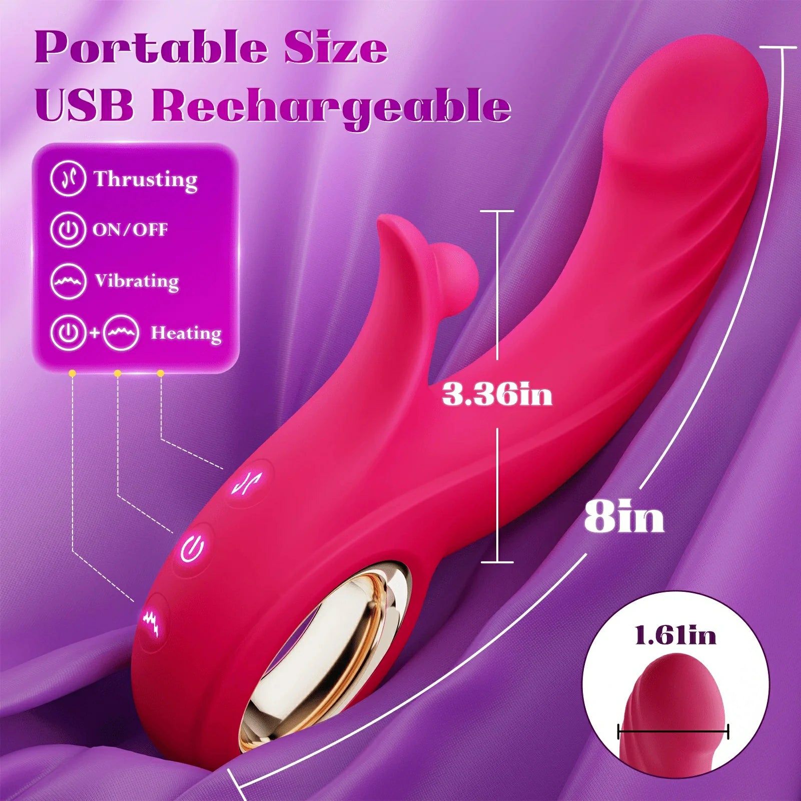 4 in 1 High Frequency Vibration ball and Smart Heating Vibrator