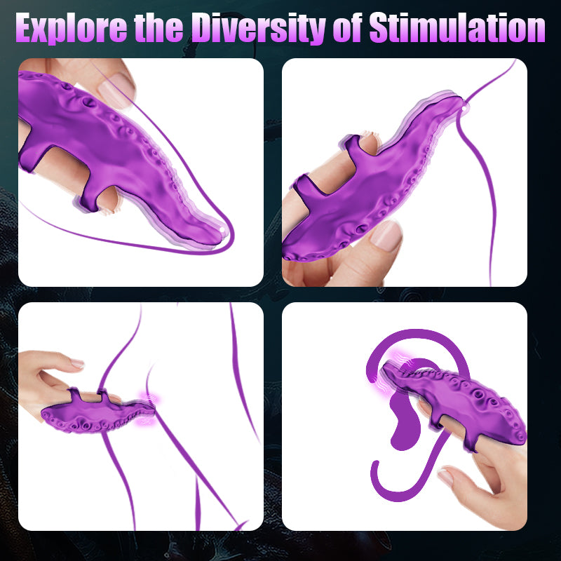 Realistic Octopus Tentacle Vibrator – Finger Clitoral Stimulator