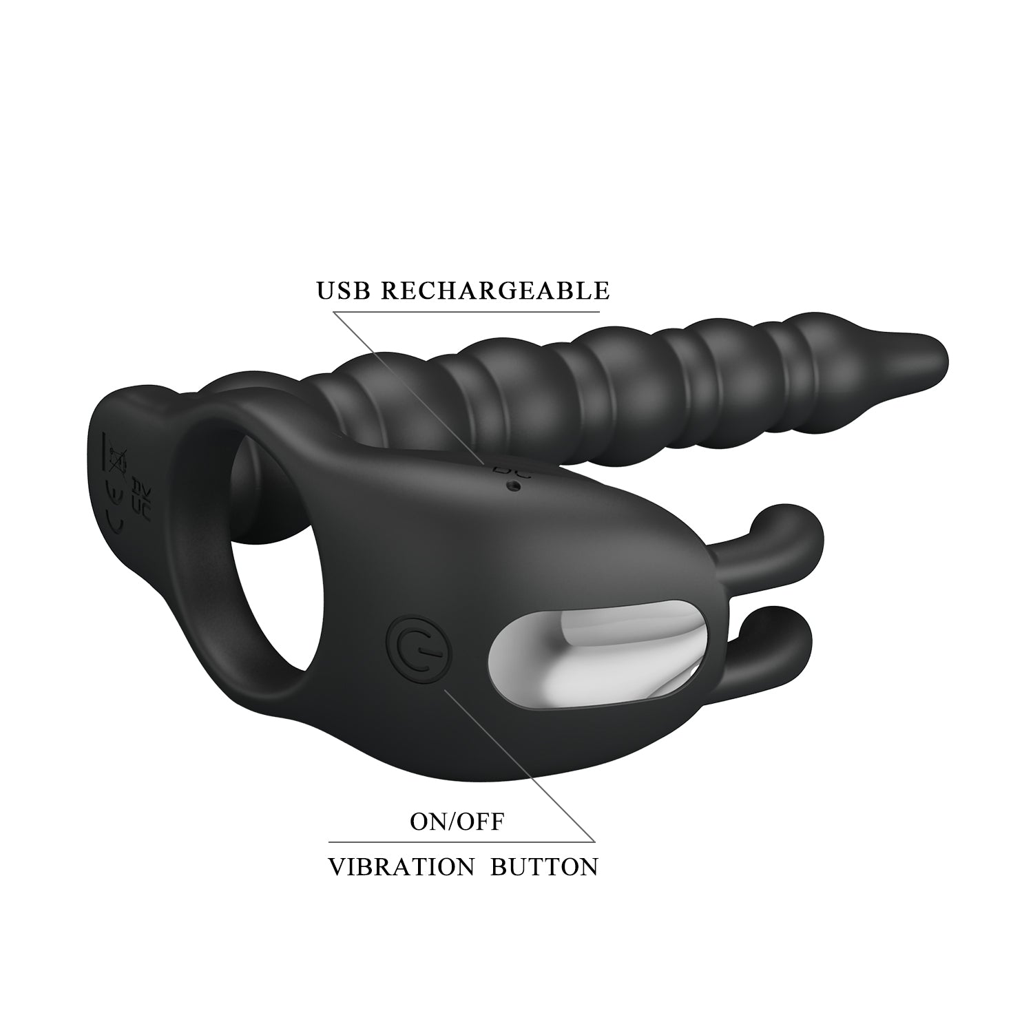 Dual Pleasure Rabbit double dipper Double penetration cock ring