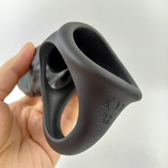 app control vibrating black penis sleeve & cock ring comfortable wearing fits around any size