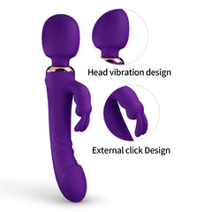 Grand pleasure Dual-Ended Rabbit Vibrator & Wand Massager