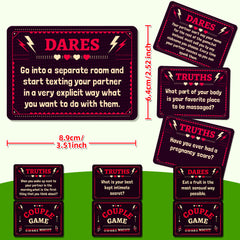Truths or Dares - 50 Romantic Night Cards for Couples: Flirty Tension Game Props Sexy Game