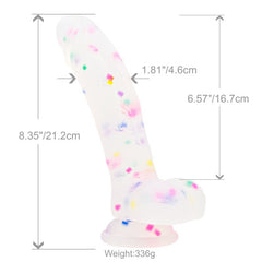 new2025 Jelly Transparent Silicone Dildos realistic Penis with Suction Cup 6ver