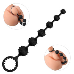 ToTo: Cat Tongue Sensation Multi-dot Stimulation Flexible Butt Beads and Cock Ring