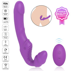 Strapless Strap-On G-Spot Dildo Vibrator for Lesbian