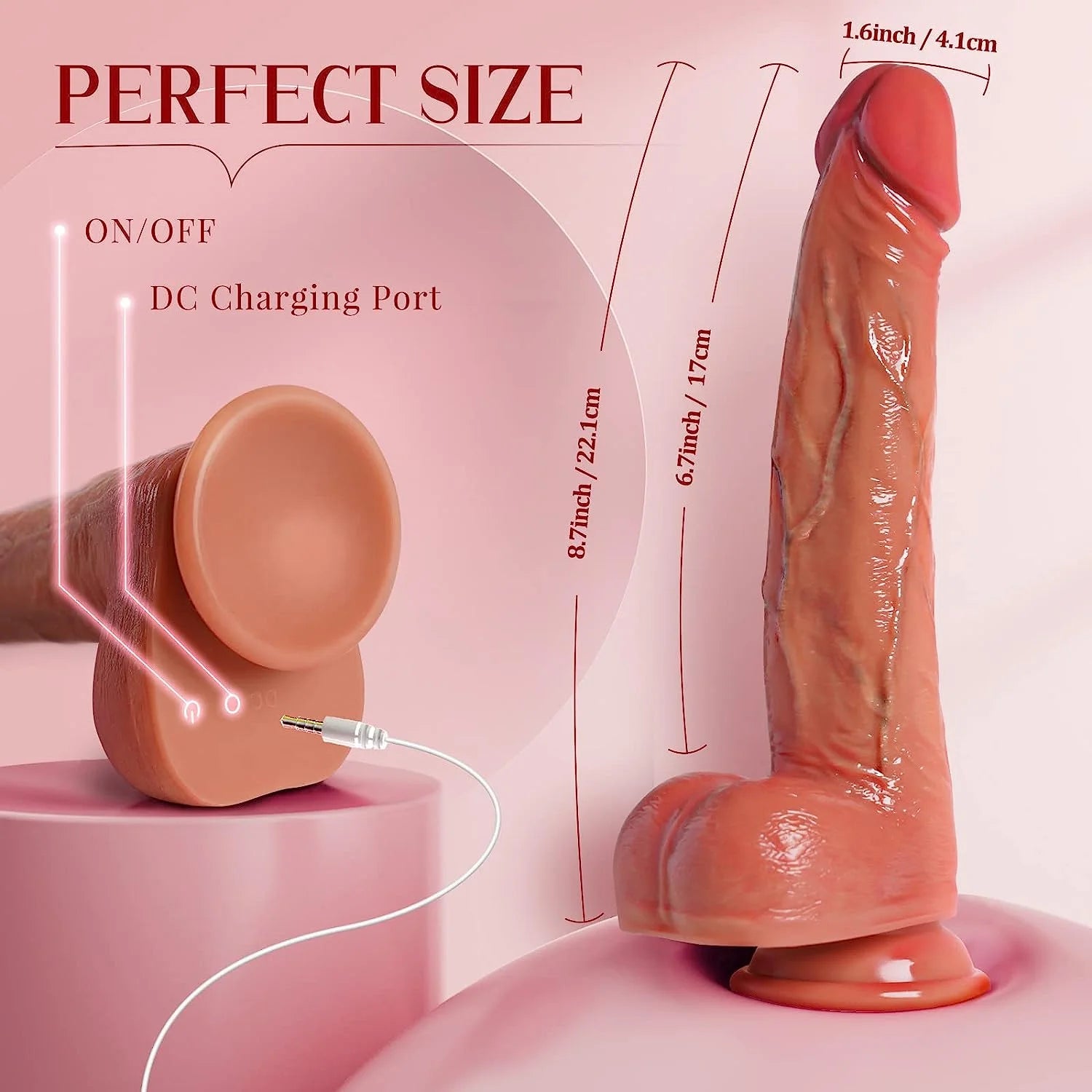 APP Control LifeLike Dildo 8.7 Inch Couple Sex Toys