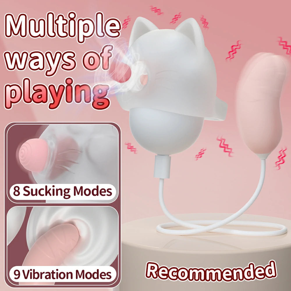 Meow -  Cat Paw Kawaii Sucking & Tapping Clit Vibrator