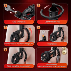 Adjustable Hollow Out Male Chastity Cage