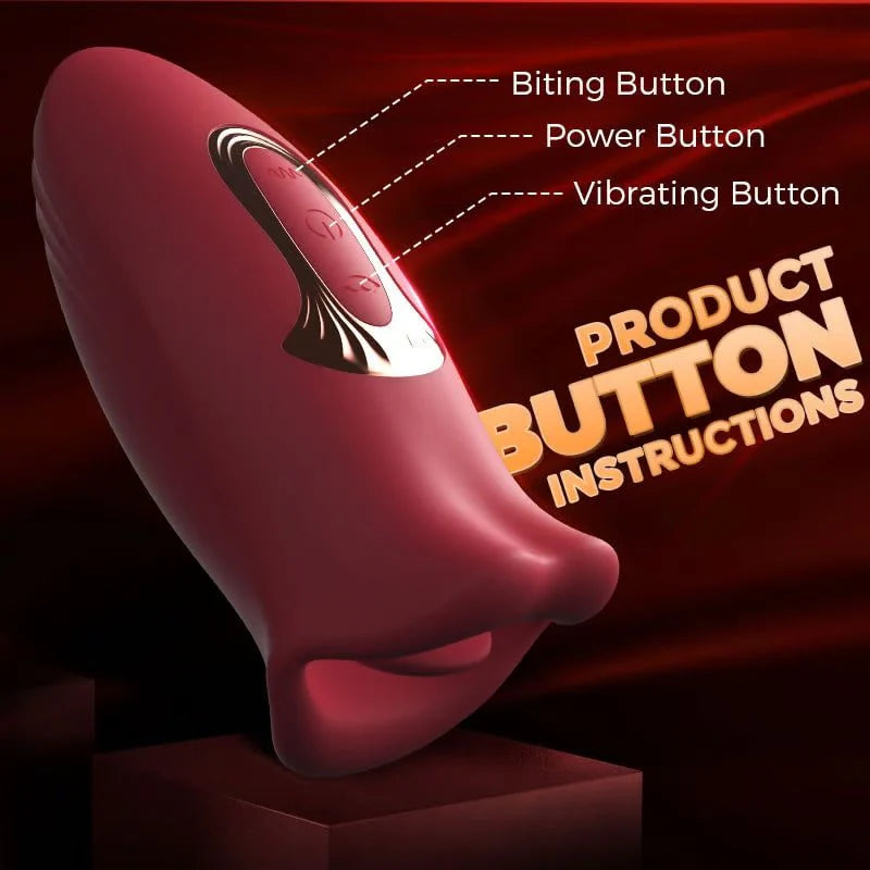 Biting and Licking Clitoris and Nipple Stimulator Vibrator