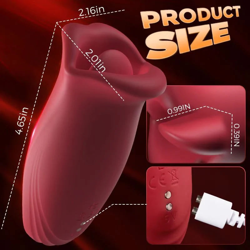 Biting and Licking Clitoris and Nipple Stimulator Vibrator