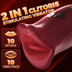 Biting and Licking Clitoris and Nipple Stimulator Vibrator
