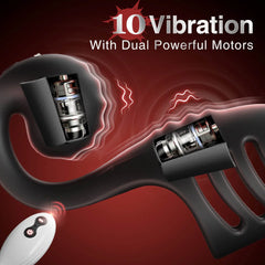 Multi-Stimulation Snail-Shaped Penis Sleeve Ring with 10 Vibration Modes