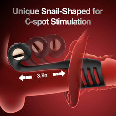 Multi-Stimulation Snail-Shaped Penis Sleeve Ring with 10 Vibration Modes