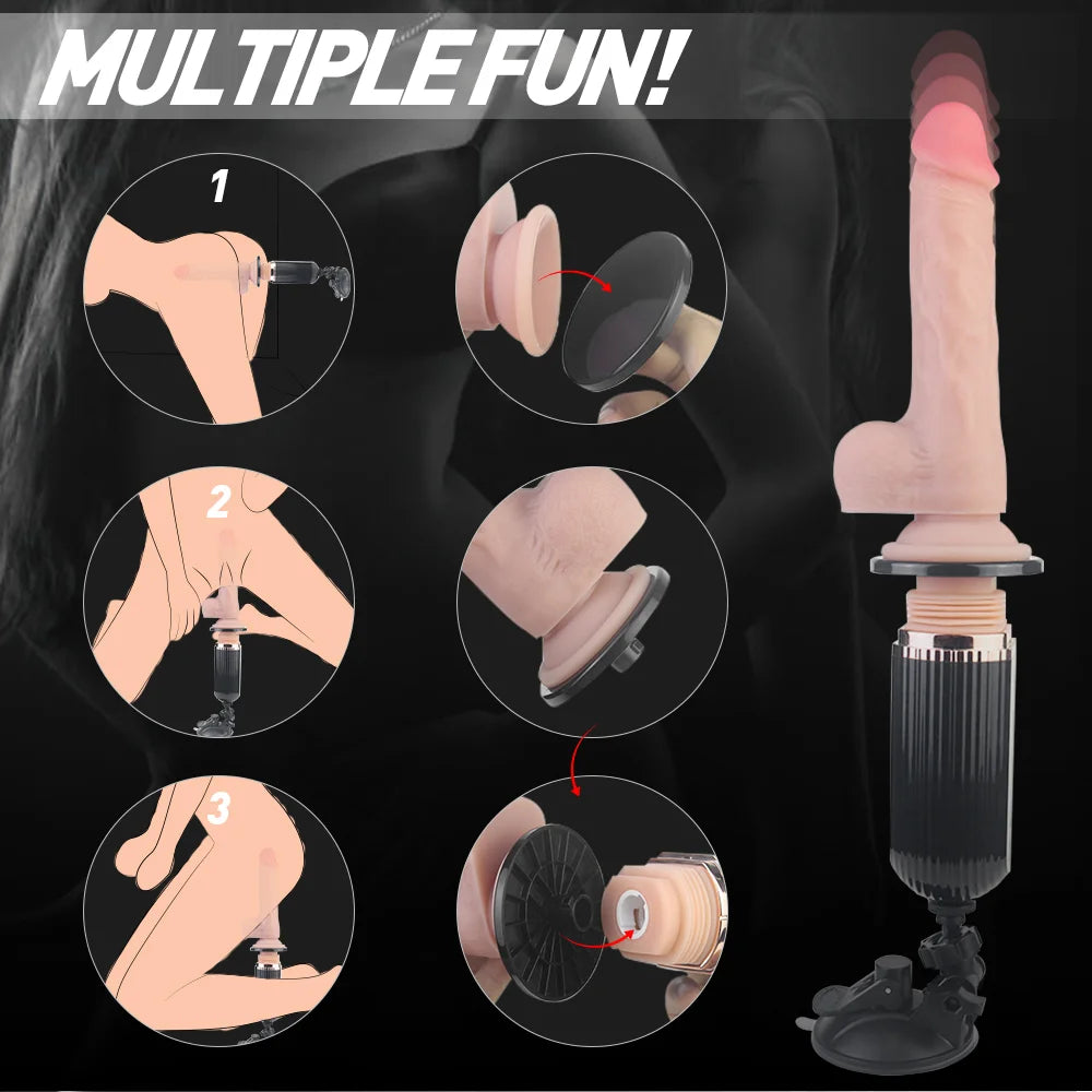 7.09 Inch Thrusting Dildo with Suction Cup & Vibrating Modes