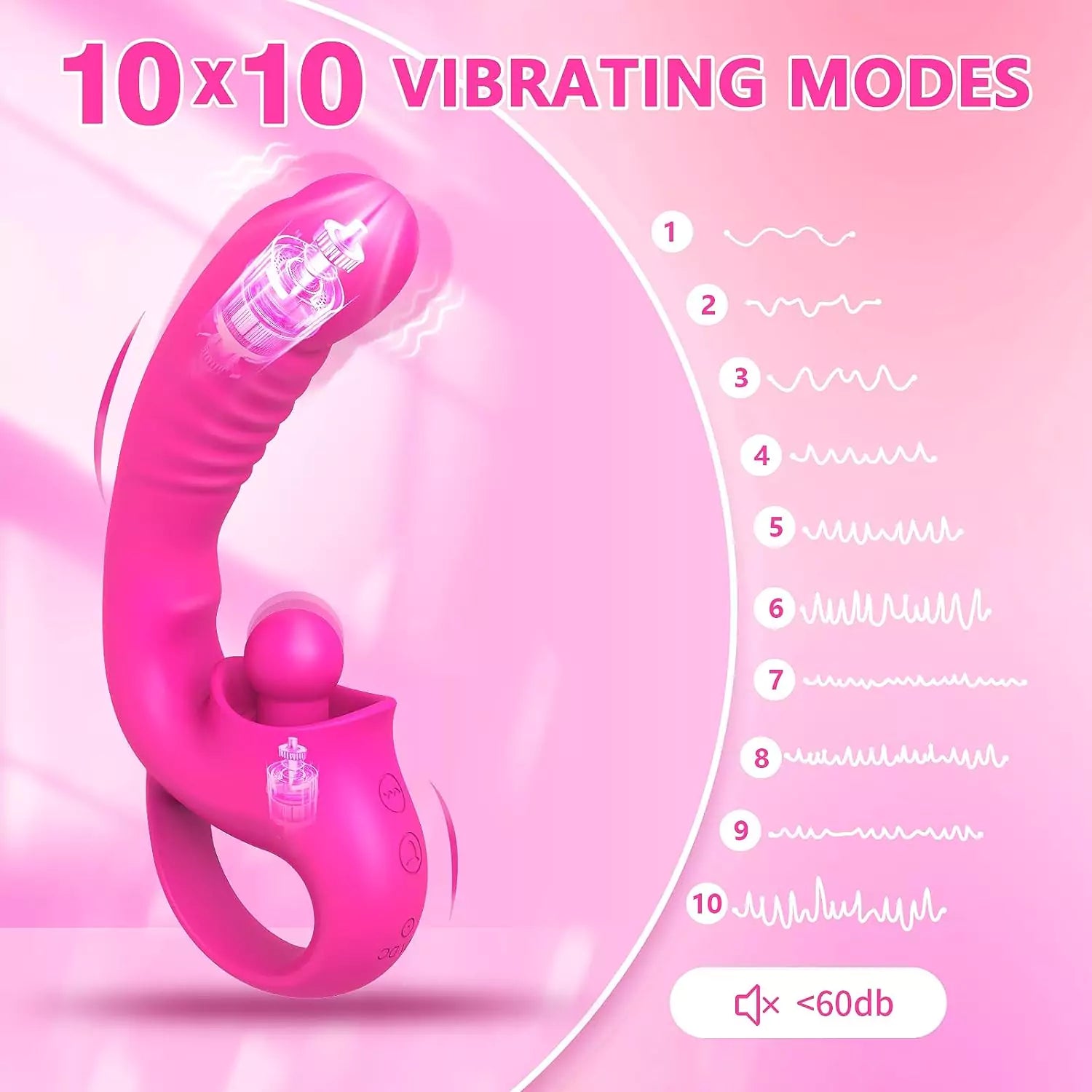 Upgraded Tapping Pleasure Clitoral Stimulator G-Spot Vibrator