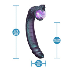 🐍 Dark Millenia Viper Dual-Ended Fantasy Vibrator With Mystical Plasma Globe