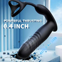 APP Control Thrusting Prostate Massager with 3 in 1 Cock Ring