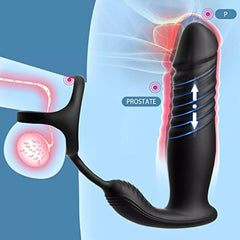 APP Control Thrusting Prostate Massager with 3 in 1 Cock Ring