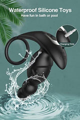 APP Control 5IN1 360° Rotating Prostate Massager with 4 Anal Plug Beads