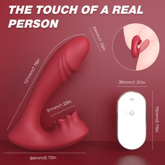 Wearable Dildo Vibrator with Clitoris Licking Tongue & Remote Control