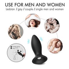 3Pcs Vibrating Butt Plug Set Anal Training Kit for Beginners