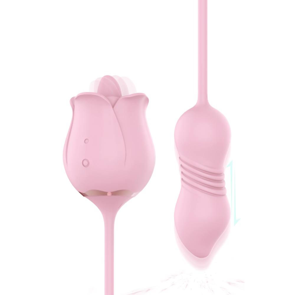 Wild Rose Pro: Thrusting Rose Vibrator with Tongue-Licking & Vibrating Modes